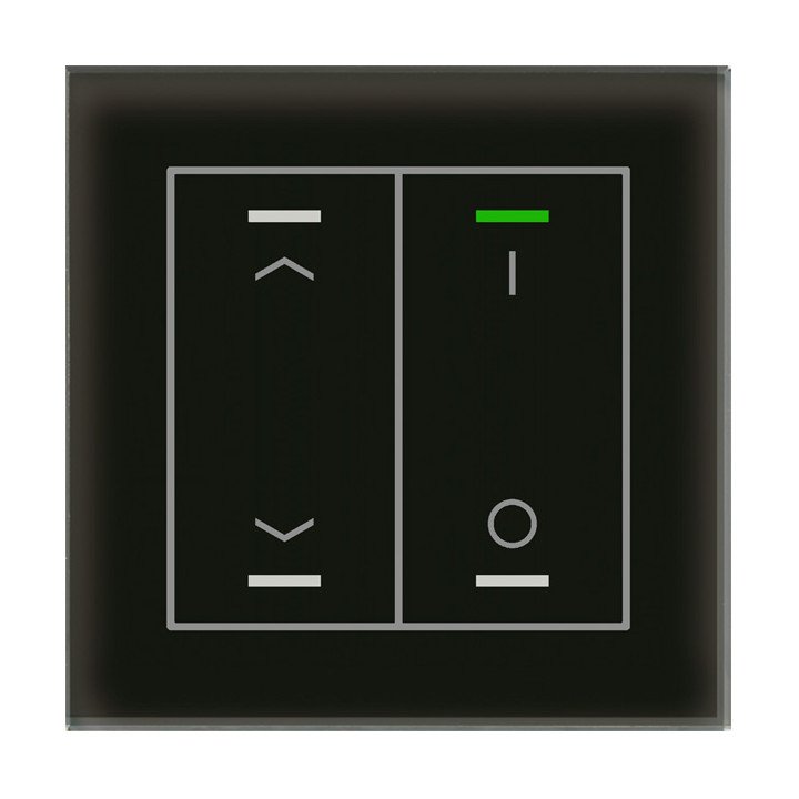 MDT BE-GTL2TS.C1S KNX-Glastaster II Light m. Temperaturs. | 2-fach, Pf