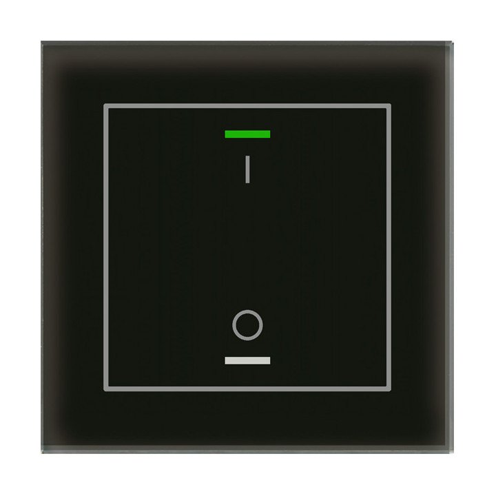 MDT BE-GTL1TS.B1S KNX-Glastaster II Light m. Temperaturs. | 1-fach, IO