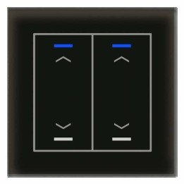 MDT BE-GTL20S.A1S KNX-Glastaster II Light | 2-fach, Pfeile | glas schw