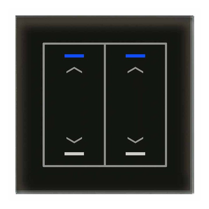 MDT BE-GTL20S.A1S KNX-Glastaster II Light | 2-fach, Pfeile | glas schw