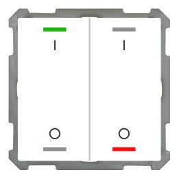 MDT BE-TAL63T2.B1 KNX-Tastsensor Light 63 m. Temperatursens. | 2-fach,