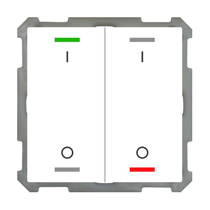 MDT BE-TAL63T2.B1 KNX-Tastsensor Light 63 m. Temperatursens. | 2-fach,