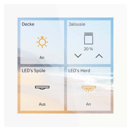 MDT GTS-P4TW.01S KNX Glas Touch Smart Secure | Plus | glas weiß | 4 Zo