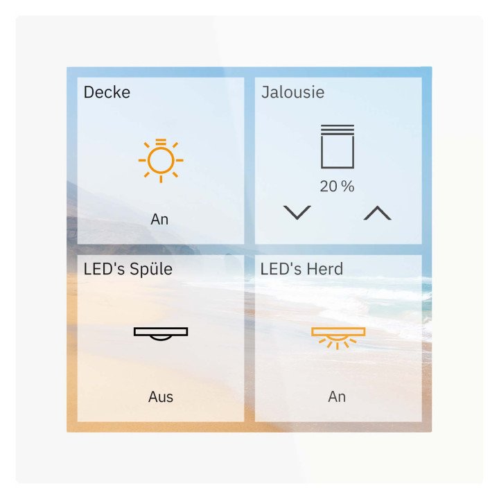 MDT GTS-04TW.01S KNX Glas Touch Smart | Standard | glas weiß | 4 Zoll 