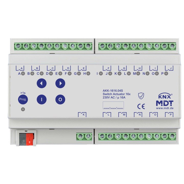 MDT AKK-1616.04S KNX-Schaltaktor Kompakt | 16-fach, Secure | AVS Domot