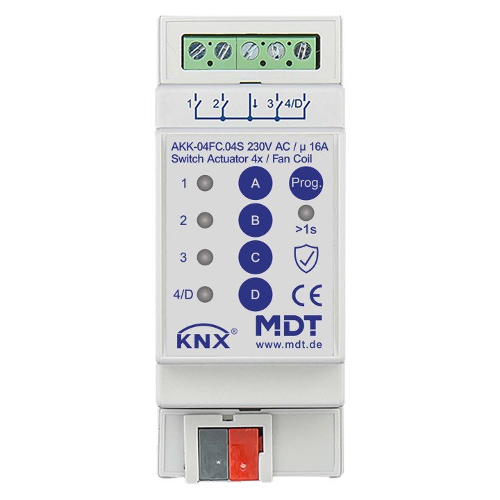 MDT AKK-04FC.04S KNX-Fan-Coil_Aktor Kompakt UP | 4-fach, Secure | AVS 