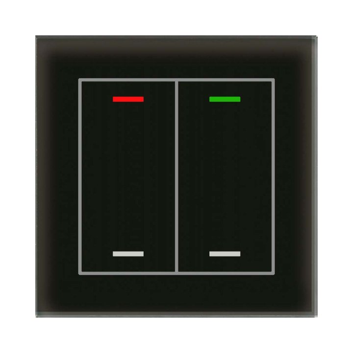 MDT GTL-200S.02S KNX-Glastaster II Light | 2-fach, neutral, Secure | g