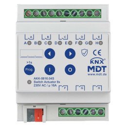 MDT AKK-0816.04S KNX-Schaltaktor Kompakt | 8-fach, Secure | AVS Domote