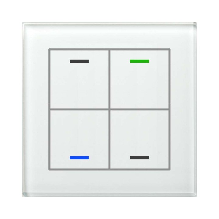 MDT GTL-400W.02S KNX-Glastaster II Light | 4-fach, neutral, Secure | g
