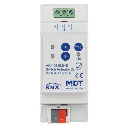 MDT AKK-0216.04S KNX-Schaltaktor Kompakt | 2-fach, Secure | AVS Domote