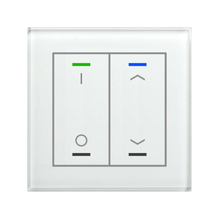 MDT GTL-2TDW.02S KNX-Glastaster II Light m. Temperatursensor | 2-fach,